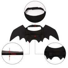 (black, XS) Halloween Cute Pet Clothes Black Bat Wings Harness Costume Cosplay Cat Dog Halloween Party for Pet Supplies