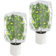 (80x100cm) 2 Pack Plant Protection Net with Drawstring, Insect Bird Barrier Mesh for Vegetables Flowers, 80x100cm