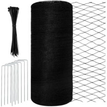 (4 X 10 m) WEXFFU 4x10m Bird Netting Garden Protective Net for Fruit Trees Vegetables Plants Flowers Ponds with 50 Zip Ties Black