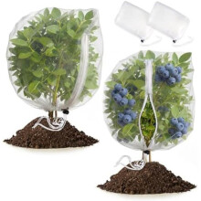 2 Pack Plant Protection Net, Fine Mesh Insect Net with Zipper & Drawstring 1x1.2m for Vegetables Fruit Trees Garden