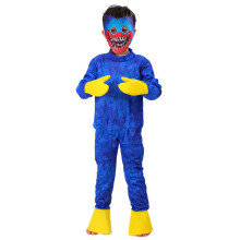 (Blue, S) 2026 Halloween Huggy Wuggy Costume Jumpsuit Kids Girls Boys Kissy Missy