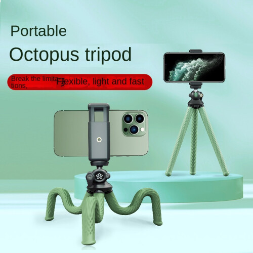 (Black) Octopus Tripod Flexible Phone Camera Stand Portable Desktop Travel Tripod