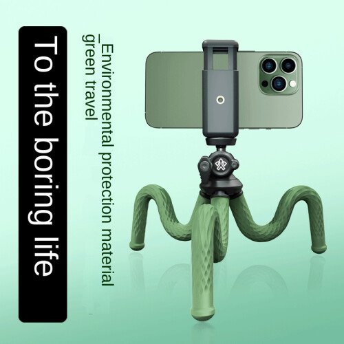 (Black) Octopus Tripod Flexible Phone Camera Stand Portable Desktop Travel Tripod 1