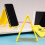 Desk Phone Stand with Warning Sign & Mirror, Foldable Portable Creative Desktop Decoration 4