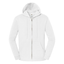 (XL, White) Fruit of the Loom Mens Iconic Premium Hooded Sweat Jacket
