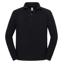 (4XL, Black) Fruit of the Loom Mens Iconic Premium Half Zip Sweatshirt