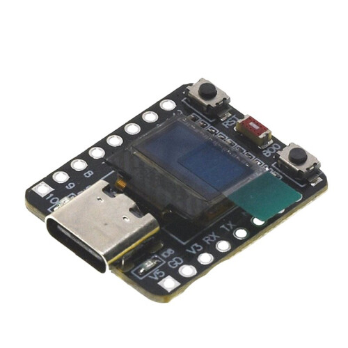 Placa de Desenvolvimento ESP32-C3  com Tela OLED de 0,42 Polegadas (72x40) 2.4G WiFi BLE5.0, USB Tipo-C, Preta 1