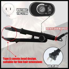 Hair Extension Tool Kit,Hair Extension Iron Fusion Keratin Hair Extension Heat Tool,K Tip Heat Connector Wand, US Plug