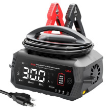 Caricabatterie Intelligente da 30 A, Mantenitore di Carica A Impulsi per Batterie 12 V/24 V, Riparazione Batterie al Piombo LiFePO4, Spina USA.