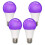 4 Pack LED Black Light Bulb 9W, A19,E26 Base,Party Glow Decor, Non-Dimmable UV Blacklight Bulb Replace 100W,385-400nm 1