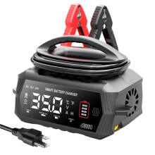 Caricabatterie per Auto da 35 A 6V/12V/24V, Caricabatterie Intelligente A Mantenimento per Batterie al Litio LiFePO4 e al Piombo-Acido (USA)