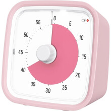 Visual Timer for Kids and Adult, 60-Min Countdown Timer,Cute Timer with Silicone Case for Homeschool Study Lightpink