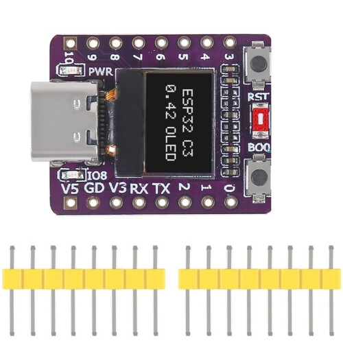 3PCS ESP32-C3 Development Board WiFi  Module with 0.42 Inch OLED Display 4MB Flash Ceramic Antenna USB Type-C