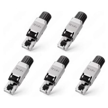 CAT8/CAT7/CAT6A RJ45 Toolless Ethernet Cable Connector Shielded Network Cable Plug for 22-24AWG STP Lan Cable C7