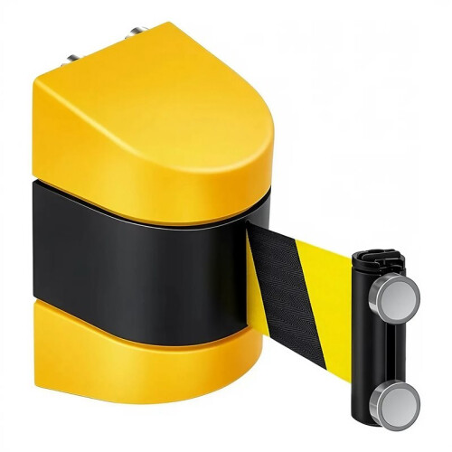 Cassette with Black and Yellow Striped Retractable Belt 5 M