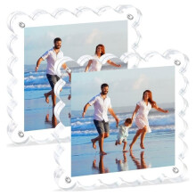 2 Doppelseitige Magnetische Acryl-Fotorahmen, Transparent, für die Dekoration Von Zuhause und Büro, Einfaches Austauschen Von Fotos