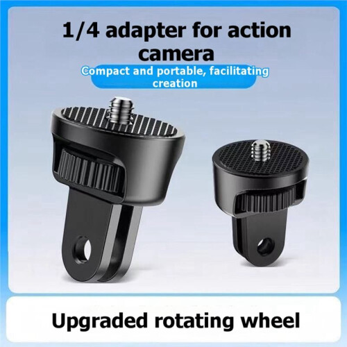 Action Camera 1/4 Rotation Adapter Swivel Mount Bracket Flexible Tripod Extension Accessories 2