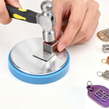 Steel Bench Block and Metal Stamping Hammer Kit for Jewelry Making