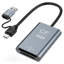 CFexpress Type B/XQD/ Card Reader USB3.2 Gen2 10Gbps High Speed Card Reader Adapter Dual Slot Memory Card Reader