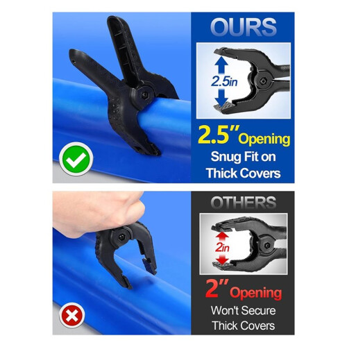 24Pcs Pool Cover Clips Winter Pool Cover Clips for Above Ground Wall Pools,Pools Part 2