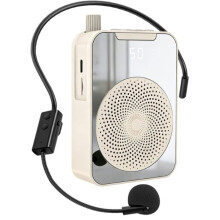 Cuffia Portatile Wireless con Microfono e Amplificatore per Insegnamento In Classe, Discorsi, Formazione, Ricarica e Conservazione All'Aperto.