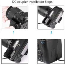 AC-Voedingsadapter -Koppelingsset voor Rebel T7 T5 T3 Kiss X50 X80 X90, 1100D 2000D Digitale Camera EU-Stekker