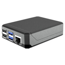 Behuizing voor Raspberry Pi 4: Aluminium Metalen Behuizing, Schuifbaar Magnetisch Deksel, Passieve Koeling, Koelblok, Optionele Ventilator voor Pi 4 B