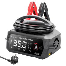 35 AMP Car Battery Charger 6V/12V/24V Trickle Charger Repair Maintainer for Lithium LiFePO4 Lead-Acid Battery EU