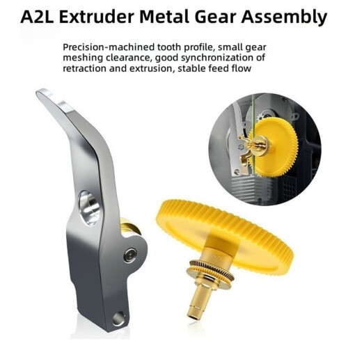 Hardened Steel Gear Kit for  A2L Extruder -Durable 3D Printing Accessory 2