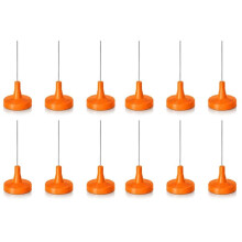Universal Soft Bait Storage Holder System, Vertical Suspension Pin Design for Urchin & Dice Lures, Color Bleeding Orange