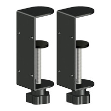 Pacote com 2 Grampos C Pretos Reforçados de 4 Polegadas para Mesas e Bancadas, Faixa de Fixação de 2,75 A 4 Polegadas, 2 Furos de Montagem, Grampos