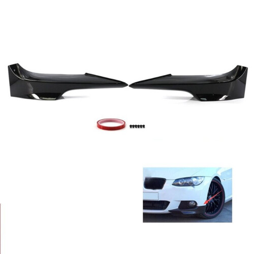 Front Bumper Side Splitter Lip Spoiler for  3 Series E92 M-Tech LCI 2006-2009 Front Canards Splitter Accessories 1