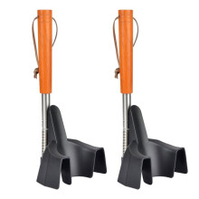 2pcs Telescopic Shoe Horn Long Handle Adjustable Shoe Aid No Bend Design with Smooth for Elderly Use