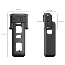 Expansion Adapter Cage for  Osmo Pocket 4 / 3, Camera Expansion Rig with 1/4" Thread Holes for Action 6 Adapter