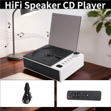 Reprodutor de CD Portátil Alto-Falantes Sem Fio Rádio FM Walkman Reprodutor de Álbum de Música Home Máquina de CD Inglês AB Repetidor