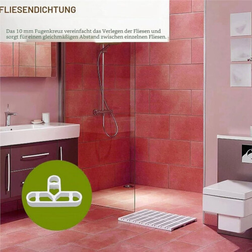 200 Pcs 10 mm Tile Spacers, for Precise Floor and Wall Installation 2