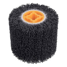 40 Grit Abrasive Drum Paint and Rust Remover, 4.5" X 4" Abrasive Wheel Wire Drawing Polishing Wheel for Wood Metal