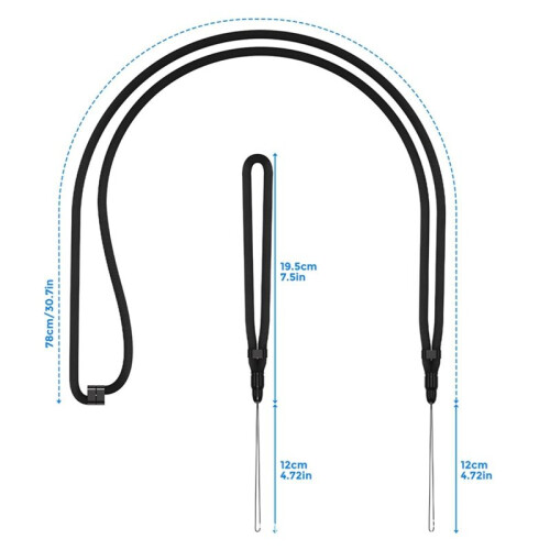 Tracolla Regolabile e Cordino da Polso per Ventilatore Portatile per  ChillPill Serie FA02X. 2