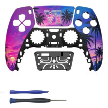 Coque Avant de Manette pour PS5 Sunset City avec Pavé Tactile - Réparation DIY -