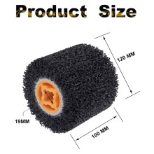 40 Grit Abrasive Drum Paint and Rust Remover, 4.5" X 4" Abrasive Wheel Wire Drawing Polishing Wheel for Wood Metal