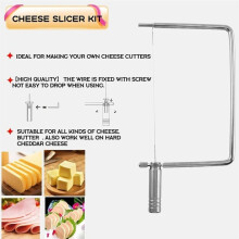 1set Stainless Steel Cheese Slicer Hardware Kit with Wrench - Create Premium DIY Cheese Board