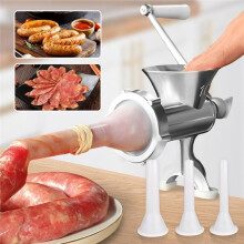 Meat Grinder with Sausage Stuffer Hand Operated for Meat Grinding & Sausage Filling Household Use