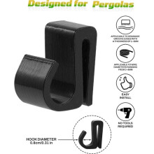 String Light Clips for Mirador Pergola, 35-Pack Outdoor Wire Clips No Drilling Required, Fits 3-8 mm Light Wires