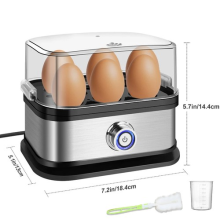 Electric Egg Boiler Stainless Steel Egg Cooker Poacher Streamer Fits Eggs