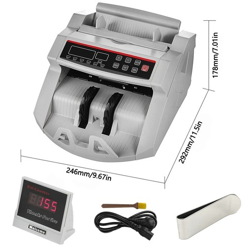 Note Counter Machine Money Currency Banknote Counting Detector Cash Bill UK 1