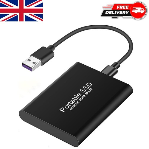2TB External Hard Drive SSD Disk Memory Storage USB 3.0 HDD for PC Laptop Phone