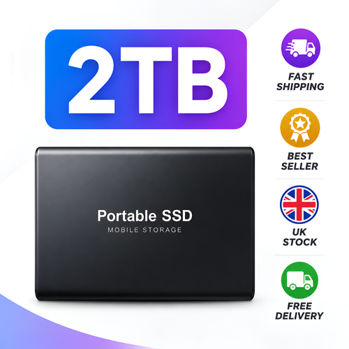 2TB External Hard Drive SSD Disk Memory Storage USB 3.0 HDD for PC Laptop Phone 1