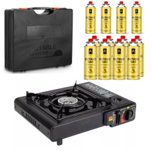 Portable Camping Stove Case Butane Gas Outdoor Cooker Single Burner Cooking BBQ