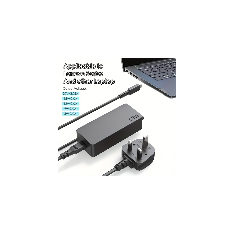 65W Laptop Charger Type C Adapter for ThinkPad on OnBuy
