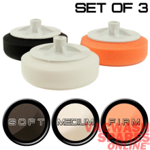 FOAM MACHINE POLISHING PAD SET OF 3 150MM 6" SOFT - MEDIUM - FIRM - M14- ROTARY